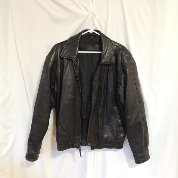 Bachrach Other - Bachrach Black Leather Bomber Jacket Men’s Size Sm